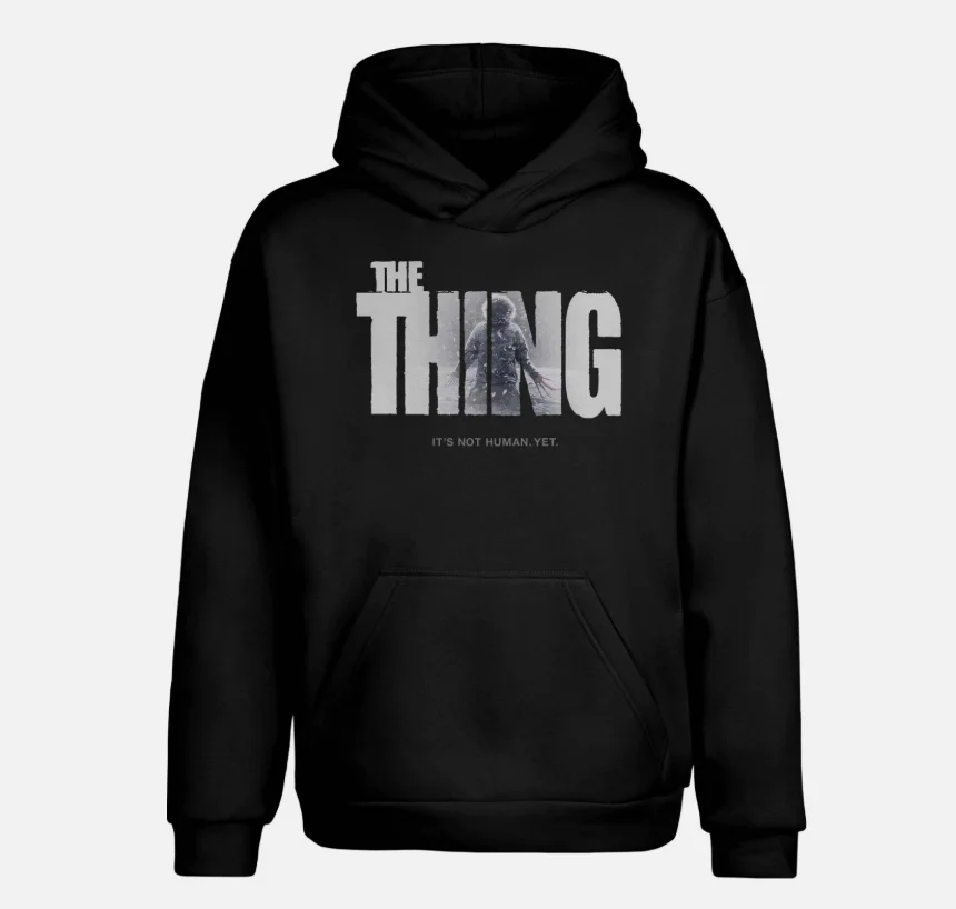 PREMIUM Black Hoodie Inspired By The Thing 1982 Unisex Gift Pullover Fashion Hoodie Fall/Winter Cotton Fleece Top Hot Sale
PREMIUM Black Hoodie Inspired By The Thing 1982 Unisex Gift Pullover Fashion Hoodie Fall/Winter Cotton Fleece Top Hot Sale