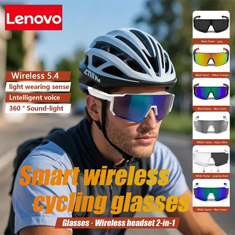 Lenovo AI Smart Glasses Newest Audio Outdoor Smart Glasses Wireless Bluetooth Call Music Cycling Sports Headphone
Lenovo AI Smart Glasses Newest Audio Outdoor Smart Glasses Wireless Bluetooth Call Music Cycling Sports Headphone