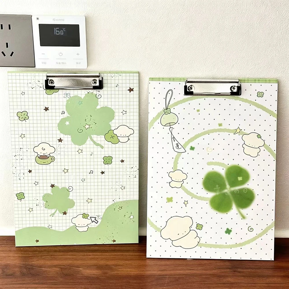 Creative cartoon multifunctional four leaf clover A4 folder, office material writing pad, student stationery paper clamp
Creative cartoon multifunctional four leaf clover A4 folder, office material writing pad, student stationery paper clamp
