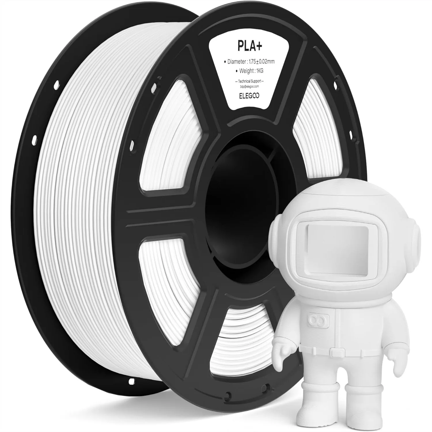 PLA+ Filament 1.75mm White 1KG, High Toughness 3D Printer Filament with Dimensional Accuracy +/- 0.02mm for Most FDM Printers
PLA+ Filament 1.75mm White 1KG, High Toughness 3D Printer Filament with Dimensional Accuracy +/- 0.02mm for Most FDM Printers