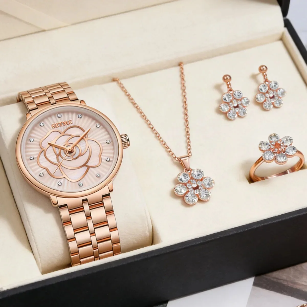 Набор из 6 роскошных женских часов: минималистичные кварцевые часы с ремешком из нержавеющей стали
Набор из 6 роскошных женских часов: минималистичные кварцевые часы с ремешком из нержавеющей стали