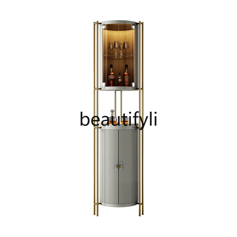 Modern light luxury solid wood corner wall high cabinet glass dining room rack with lamp
Modern light luxury solid wood corner wall high cabinet glass dining room rack with lamp