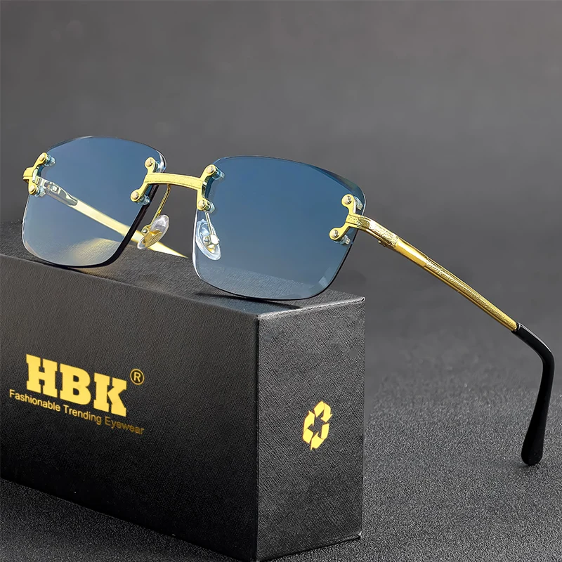 HBK Rimless Metal Frame Sunglasses Men Gradient Punk Luxury Women's Sun Glasses Rectangle Seaside Travel Eyewear UV400
HBK Rimless Metal Frame Sunglasses Men Gradient Punk Luxury Women's Sun Glasses Rectangle Seaside Travel Eyewear UV400