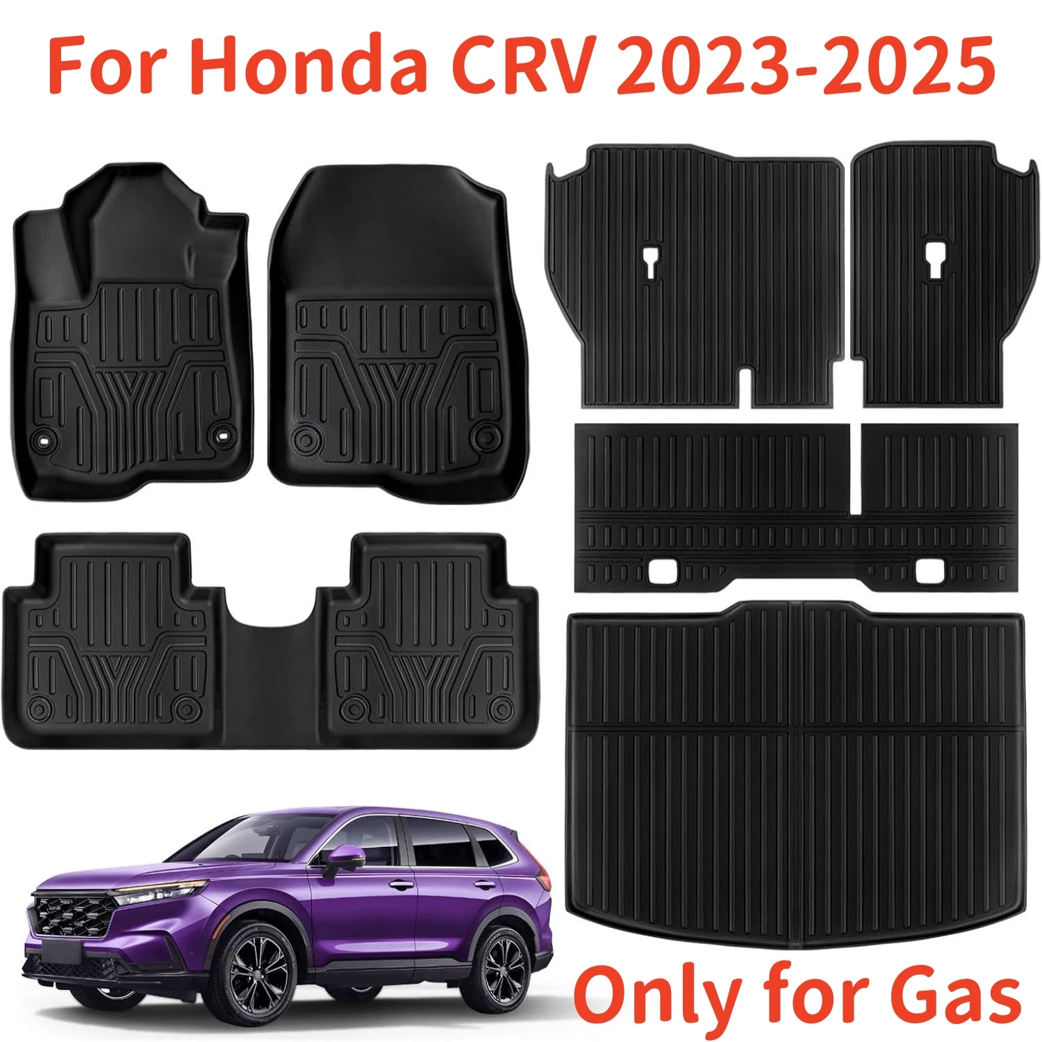 For Honda CRV 2023 2024 2025 TPE Floor Mats Trunk Mat Cargo Liner Cargo Mat Only Gas, All Weather Back Seat Cover Protector 
For Honda CRV 2023 2024 2025 TPE Floor Mats Trunk Mat Cargo Liner Cargo Mat Only Gas, All Weather Back Seat Cover Protector