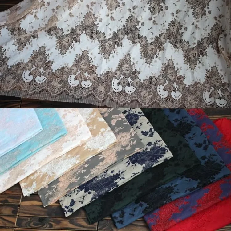 Multicolor Soft Vintage Heavy Industry Vintage Embroidery Fabric Eyelash Lace for Wedding Dresses Evening Party 
Multicolor Soft Vintage Heavy Industry Vintage Embroidery Fabric Eyelash Lace for Wedding Dresses Evening Party
