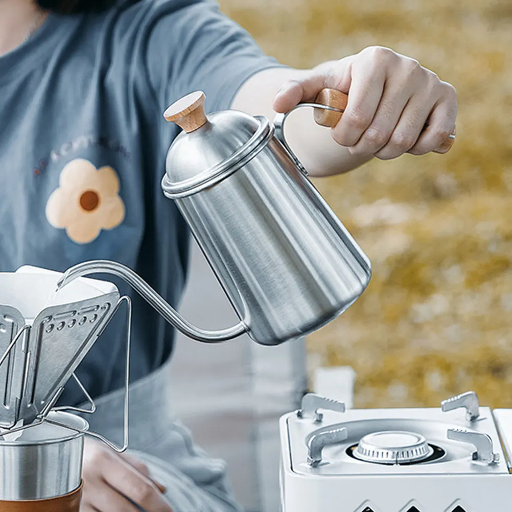 Kettle 304 Stainless Steel Coffee Tea Pot Long Spout Hand Drip Water Kettle Outdoor Camping Handle
Kettle 304 Stainless Steel Coffee Tea Pot Long Spout Hand Drip Water Kettle Outdoor Camping Handle