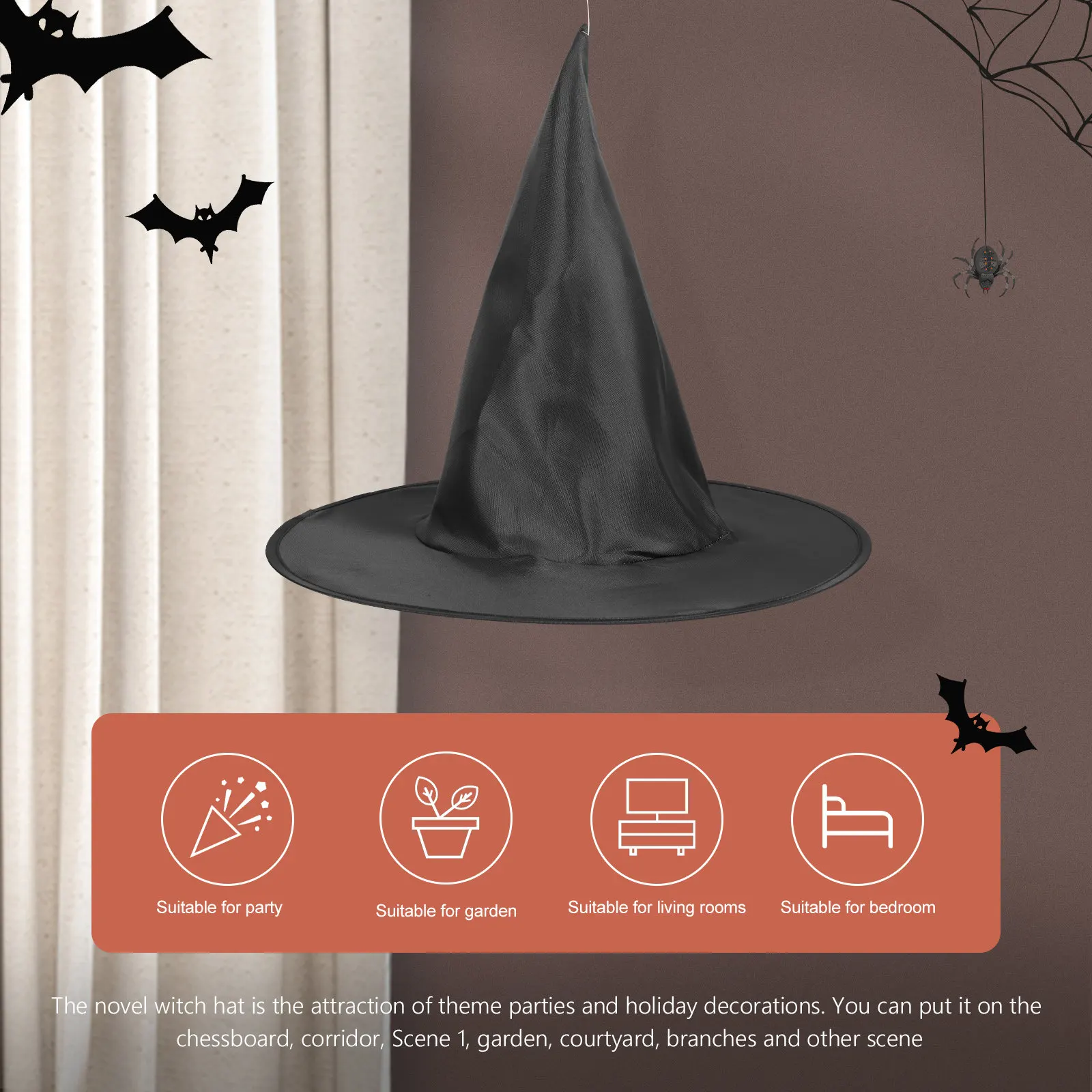1Set Halloween Witch Hat Peaked Cloth Witch Cap Unique Halloween Party Cosplay Prop Chic Decor Photo Selfie Festival Gift
1Set Halloween Witch Hat Peaked Cloth Witch Cap Unique Halloween Party Cosplay Prop Chic Decor Photo Selfie Festival Gift