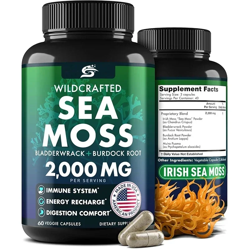 Seaweed Capsules - Irish Seaweed Advanced Contains Burdock Root, Bladder, And Muilapoma To Provide Immunity,intestine,and Energy
Seaweed Capsules - Irish Seaweed Advanced Contains Burdock Root, Bladder, And Muilapoma To Provide Immunity,intestine,and Energy
