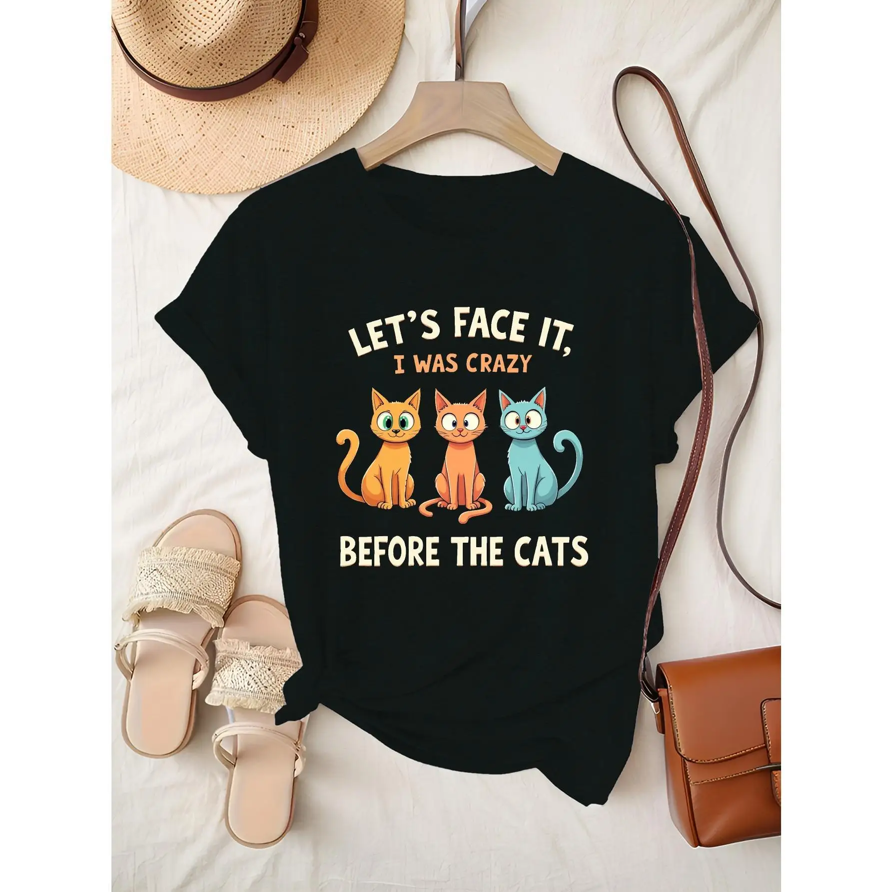 Let's Face It I Was Crazy Before The Cats T-shirt Funny Cat Lover Graphic Tee Humorous Pet Owner Gift
Let's Face It I Was Crazy Before The Cats T-shirt Funny Cat Lover Graphic Tee Humorous Pet Owner Gift