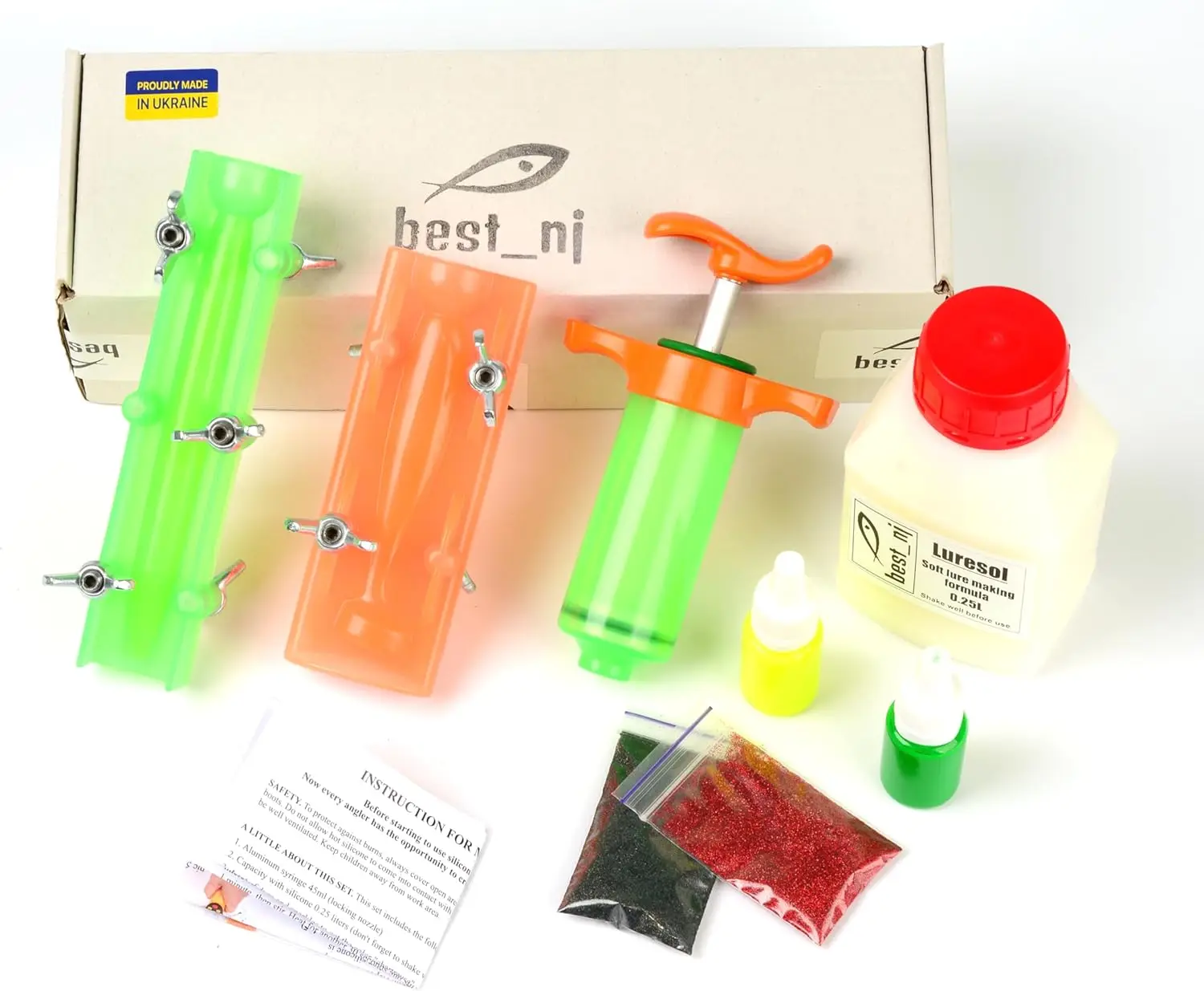 Soft Plastic Mold Lure Making Injection Starter Kit 5" Worm 4" Shad
Soft Plastic Mold Lure Making Injection Starter Kit 5" Worm 4" Shad