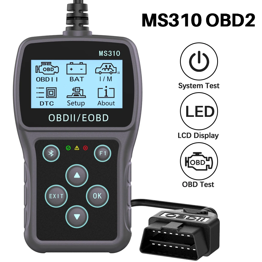 Автомобильный считыватель кодов OBD2, четкие/стираемые коды, работающий для автомобиля, автосканер OBDII MS310, многоязычный автомобильный диагностический сканер, инструмент
Автомобильный считыватель кодов OBD2, четкие/стираемые коды, работающий для автомобиля, автосканер OBDII MS310, многоязычный автомобильный диагностический сканер, инструмент