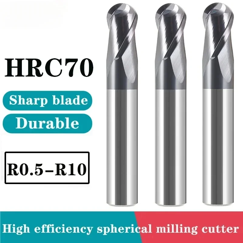 HRC70 2-FluteTungsten steel ball cutter hard alloy Rshaped ball head stainless steel special CNC cutting tool end milling cutter
HRC70 2-FluteTungsten steel ball cutter hard alloy Rshaped ball head stainless steel special CNC cutting tool end milling cutter