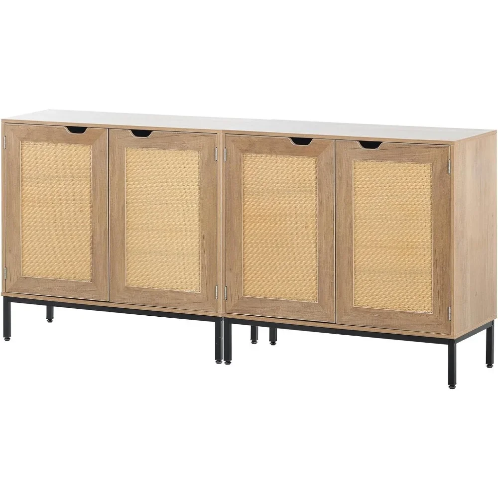 CuisinSmart Set of 2 Rattan Sideboard Buffet Credenza Cabinet,Freestanding Rustic Accent Storage Cabinet with 2 Rattan Doors
CuisinSmart Set of 2 Rattan Sideboard Buffet Credenza Cabinet,Freestanding Rustic Accent Storage Cabinet with 2 Rattan Doors