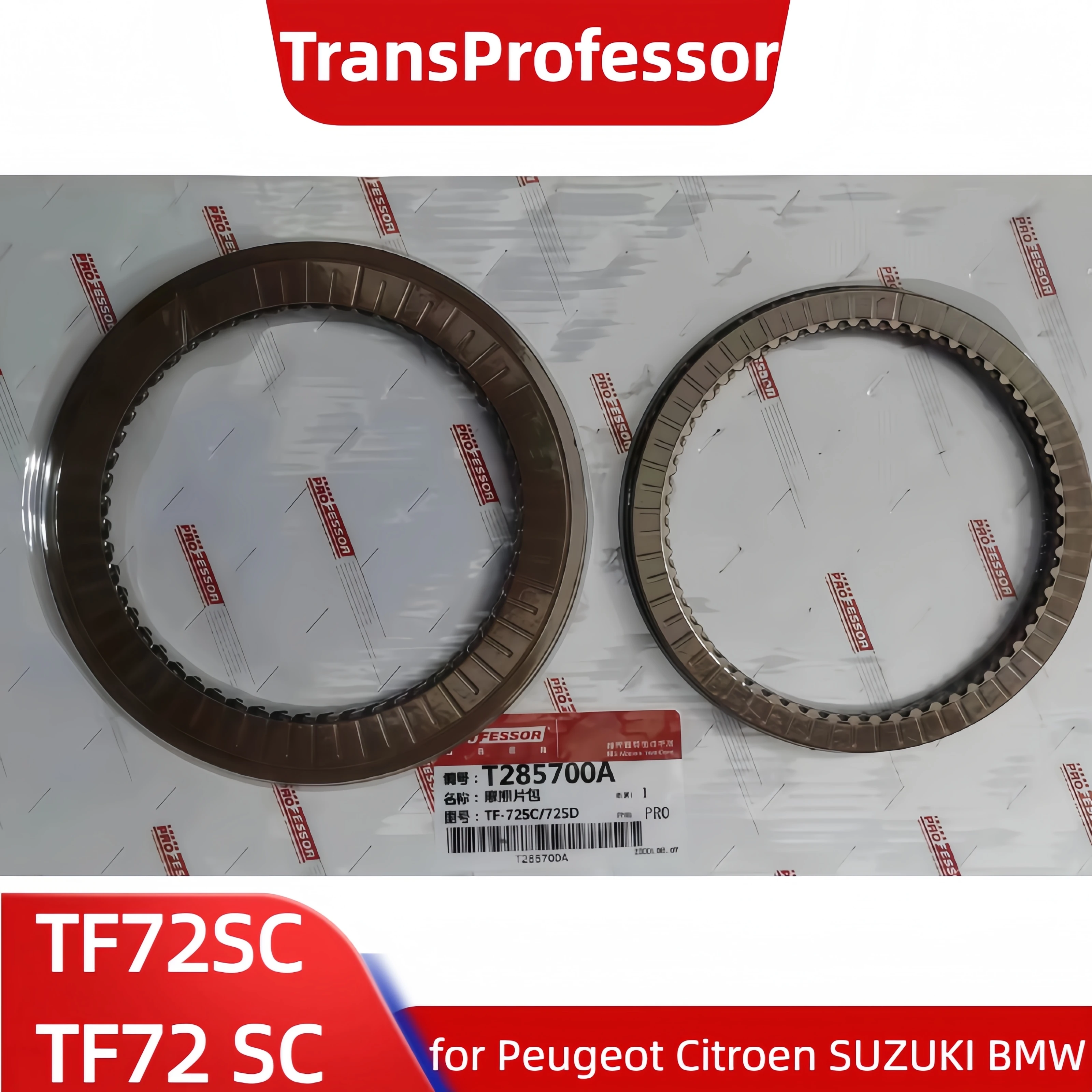 Transprofessor TF72 SC TF72SC Transmission Friction Kit Clutch Discs for Peugeot Citroen Suzuki BMW Mini Car Gearbox Accessories
Transprofessor TF72 SC TF72SC Transmission Friction Kit Clutch Discs for Peugeot Citroen Suzuki BMW Mini Car Gearbox Accessories