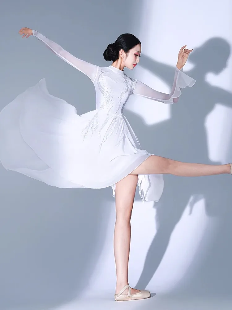 White Opening Dance Performance Dress Modern Dance ballet dress leotards for women tutu ballet wear
White Opening Dance Performance Dress Modern Dance ballet dress leotards for women tutu ballet wear