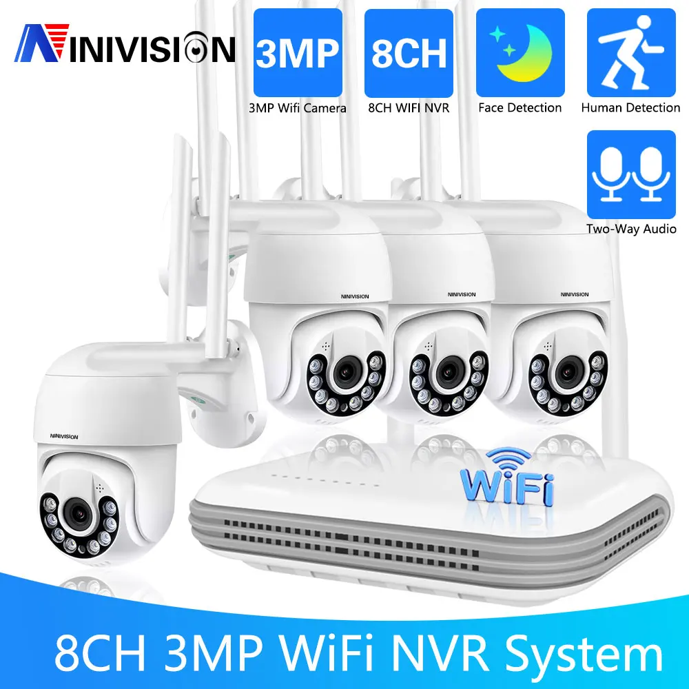 H.265+ 3MP 5MP HD Wireless CCTV System Two Way Audio Waterproof PTZ WIFI IP Security Camera 8CH P2P NVR Video Surveillance Kit
H.265+ 3MP 5MP HD Wireless CCTV System Two Way Audio Waterproof PTZ WIFI IP Security Camera 8CH P2P NVR Video Surveillance Kit