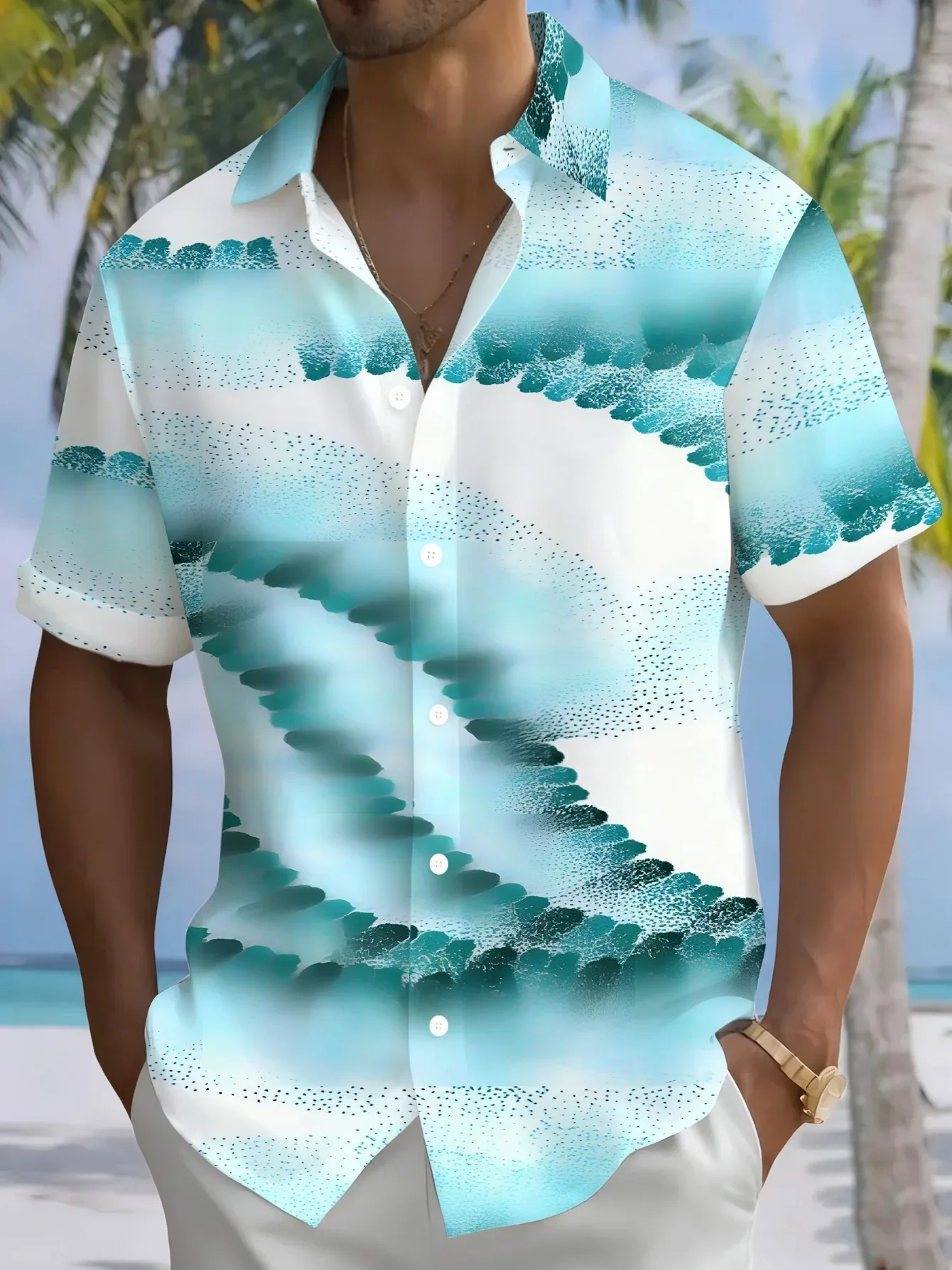Men's Summer Fashion Beach Shirt Man Short Sleeve Hawaiian Casual Tropical Print Lightweight Breathable Party Shirts
Men's Summer Fashion Beach Shirt Man Short Sleeve Hawaiian Casual Tropical Print Lightweight Breathable Party Shirts
