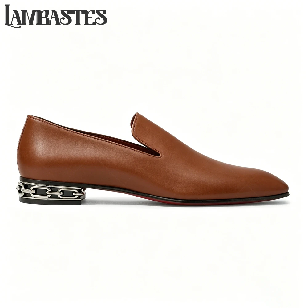 Chain Detail Heel Loafers Almond Toe Patent PU Leather Dress Shoes Designer Style Handcrafted PU Leather Slip on Shoes for Men
Chain Detail Heel Loafers Almond Toe Patent PU Leather Dress Shoes Designer Style Handcrafted PU Leather Slip on Shoes for Men