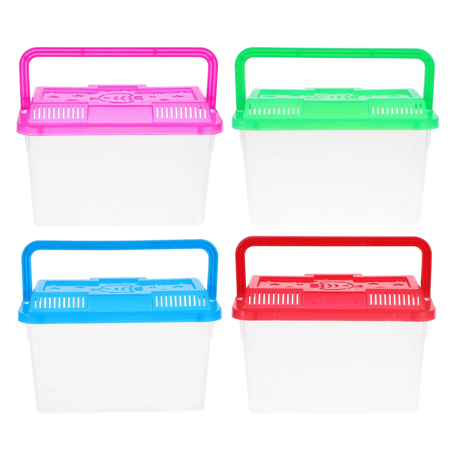 4Pcs Mini Handheld Aquarium Pet Box Transparent Plastic Fish Tank Breeding Container Travel Turtle Feeding Reptile Accessories
4Pcs Mini Handheld Aquarium Pet Box Transparent Plastic Fish Tank Breeding Container Travel Turtle Feeding Reptile Accessories