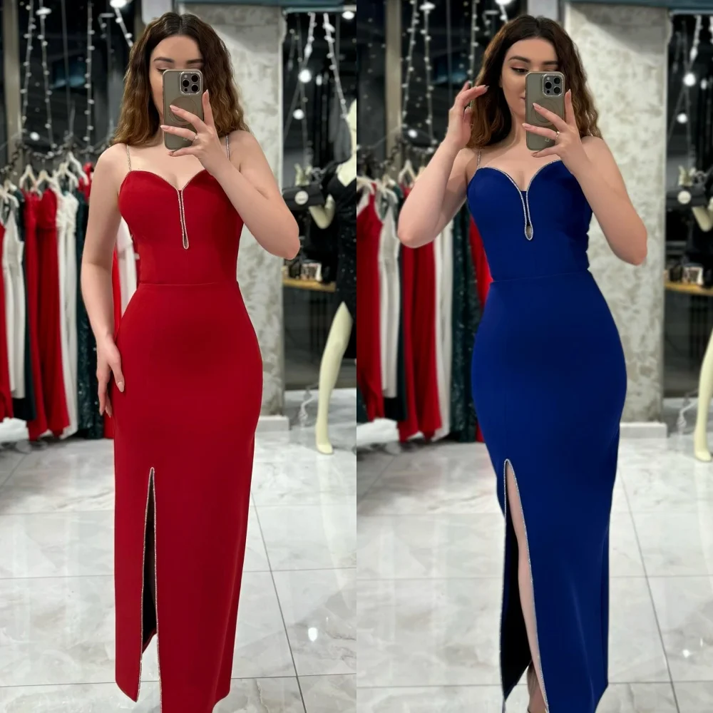 Customized Modern Style Formal Jersey Beading Rhinestone Sequined Straight Spaghetti strap Long Dresses Bespoke Occasion Dresses
Customized Modern Style Formal Jersey Beading Rhinestone Sequined Straight Spaghetti strap Long Dresses Bespoke Occasion Dresses