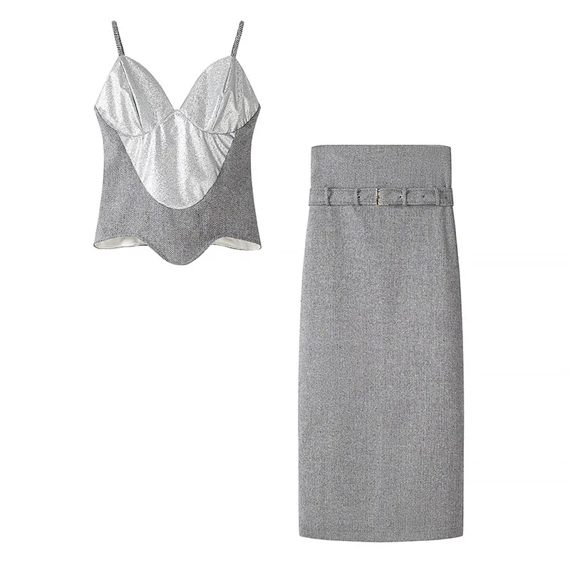 Withered European And American Style Women's Fashion Sexy Spicy Girl Suspender Short Top Long Skirt Clothing Faldas Skirts
Withered European And American Style Women's Fashion Sexy Spicy Girl Suspender Short Top Long Skirt Clothing Faldas Skirts