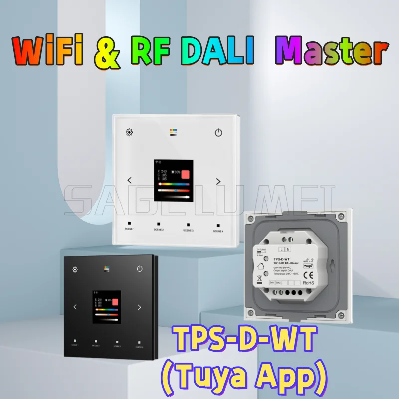 Skydance Новый 2,4G RF Беспроводной 110 В 220 В 5в1 WiFi DALI Сенсорная панель TPS-D-WT Tuya APP Master Scenes Настенный сенсорный контроллер
Skydance Новый 2,4G RF Беспроводной 110 В 220 В 5в1 WiFi DALI Сенсорная панель TPS-D-WT Tuya APP Master Scenes Настенный сенсорный контроллер