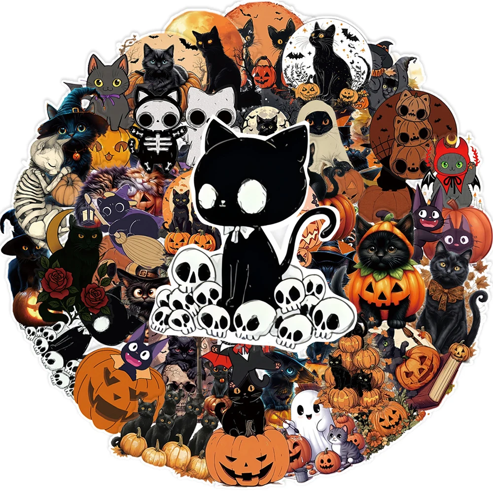 10/30/50pcs Cute Cartoon Halloween Cats Graffiti Stickers DIY Laptop Luggage Stationery Waterproof Gothic Sticker Packs
10/30/50pcs Cute Cartoon Halloween Cats Graffiti Stickers DIY Laptop Luggage Stationery Waterproof Gothic Sticker Packs
