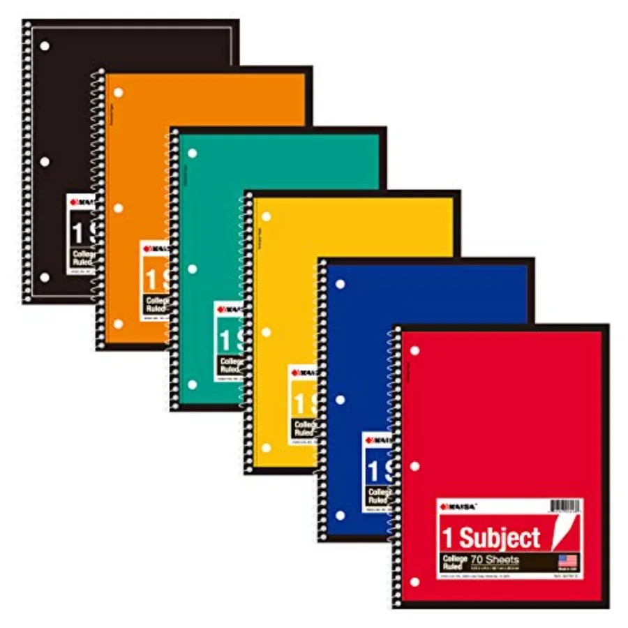 70 Sheet 1-Subject Wirebound Notebook Spiral Notebooks, College Ruled 10.5x8 Spiral Notebooks For School Students Office, Pack
70 Sheet 1-Subject Wirebound Notebook Spiral Notebooks, College Ruled 10.5x8 Spiral Notebooks For School Students Office, Pack