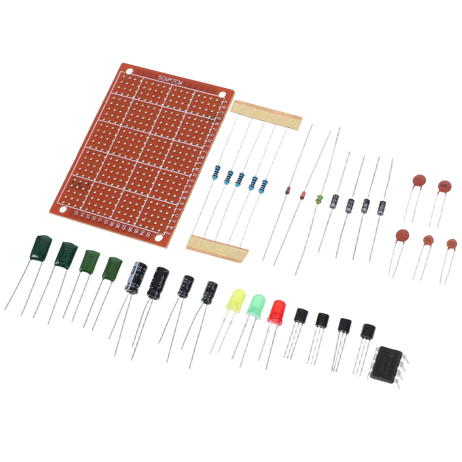 1Set Soldering Kit for Beginners Practice Soldering Board Variety Components Plastic Safety Design Electronics Training Kit DIY
1Set Soldering Kit for Beginners Practice Soldering Board Variety Components Plastic Safety Design Electronics Training Kit DIY