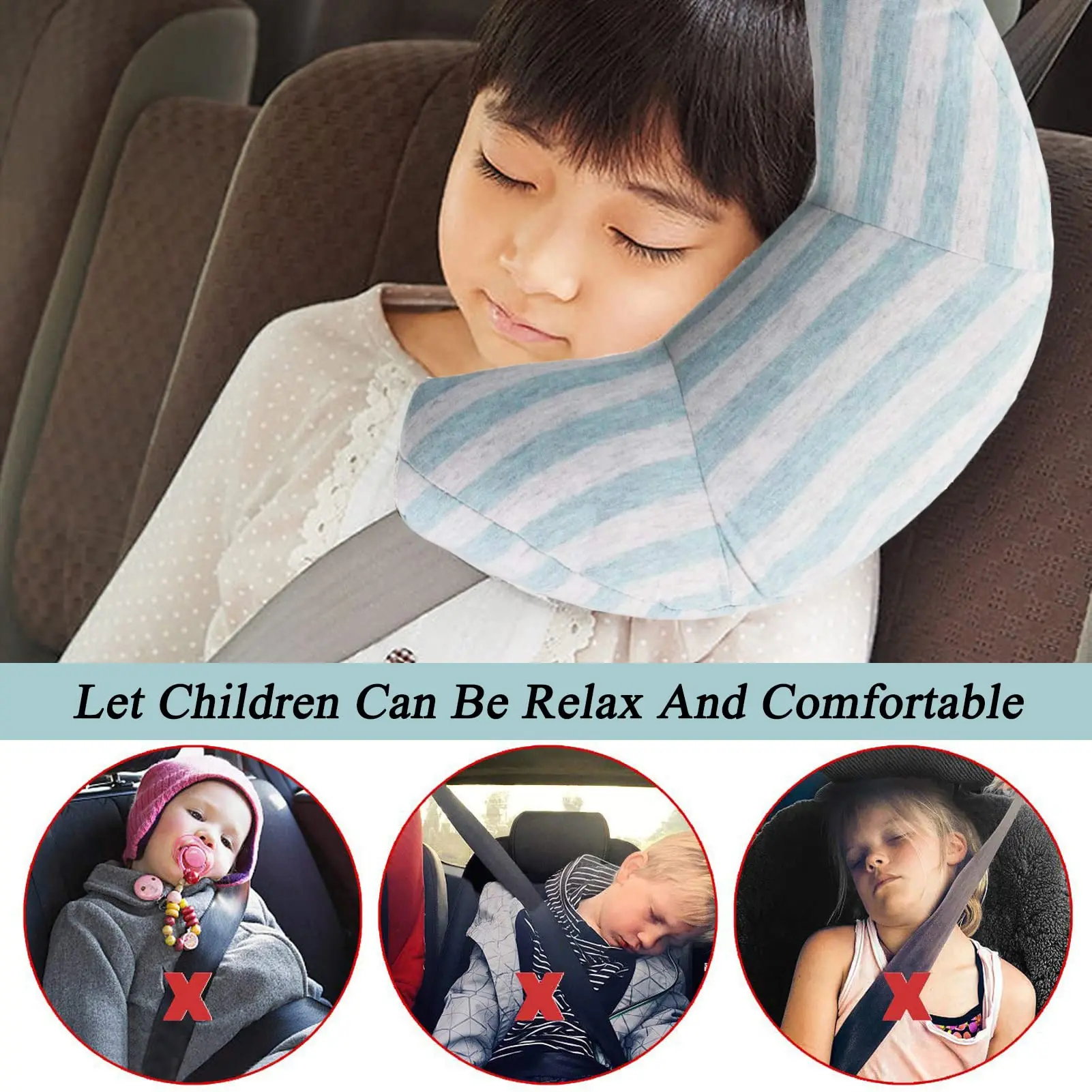 Universal Safety Belt Sleeping Pillow for Children Adults, Car Seat Neck Support Cushion , Compatible with All Cars
Universal Safety Belt Sleeping Pillow for Children Adults, Car Seat Neck Support Cushion , Compatible with All Cars