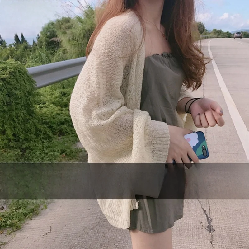 Knitted Open Cardigan Long Sve Women's Outerwear Korean Sle Loose Fit Sun Protection Faionable Commute Sle V-Ne
Knitted Open Cardigan Long Sve Women's Outerwear Korean Sle Loose Fit Sun Protection Faionable Commute Sle V-Ne