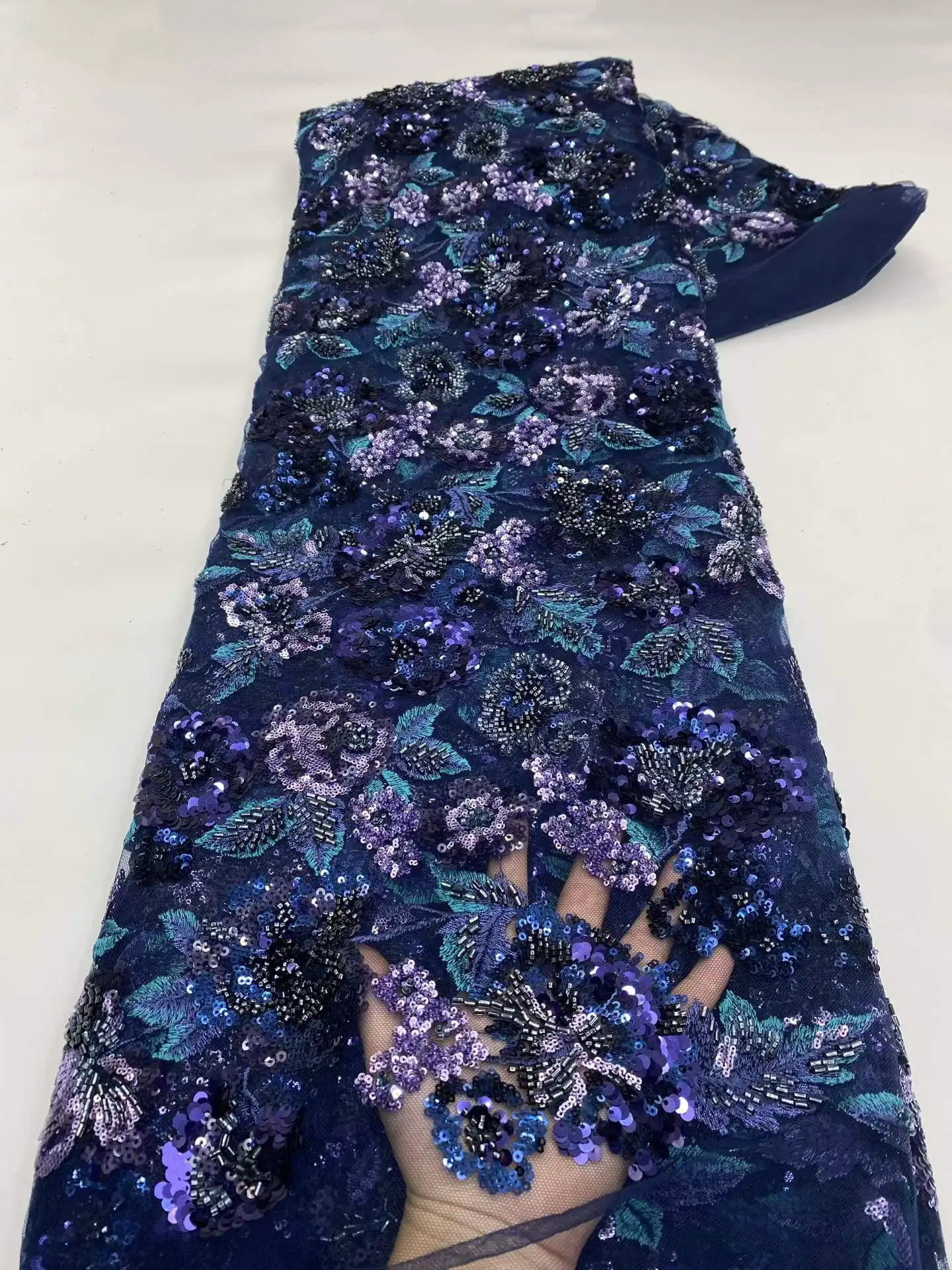 Luxury Sequins Lace Fabric 2026 High Quality French African Net Beaded Lace Fabric Nigerian Embroidery Fabric For Wedding
Luxury Sequins Lace Fabric 2026 High Quality French African Net Beaded Lace Fabric Nigerian Embroidery Fabric For Wedding