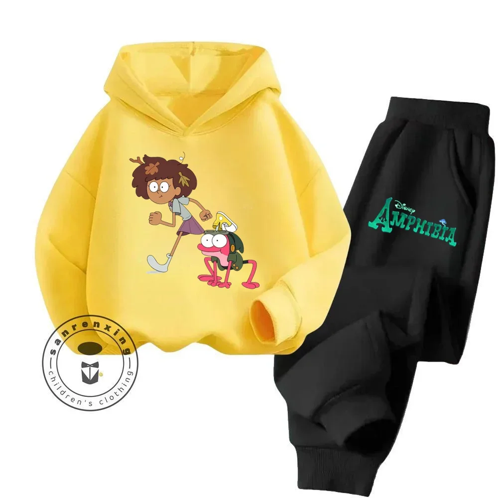 Amphibia Cartoon Print Long Sleeve Hoodie + Long Pants Tracksuit for Boys and Girls Kids Spring and Autumn Home Simple Clothing
Amphibia Cartoon Print Long Sleeve Hoodie + Long Pants Tracksuit for Boys and Girls Kids Spring and Autumn Home Simple Clothing