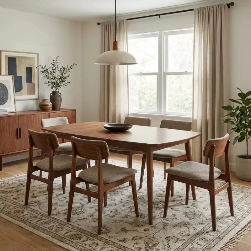Modern style solid wood environmentally friendly and durable dining table, suitable for villa living room furniture
Modern style solid wood environmentally friendly and durable dining table, suitable for villa living room furniture