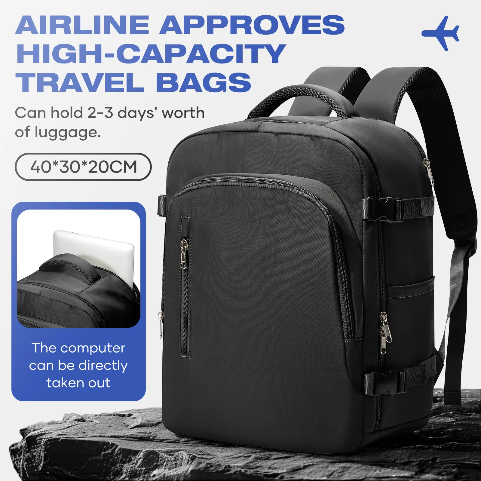 Travel Backpack 40x30x20, Travel Backpack for Men, Backpack Ryanair Hand Luggage Aircraft Backpack Laptop, Casual Backpack Women
Travel Backpack 40x30x20, Travel Backpack for Men, Backpack Ryanair Hand Luggage Aircraft Backpack Laptop, Casual Backpack Women