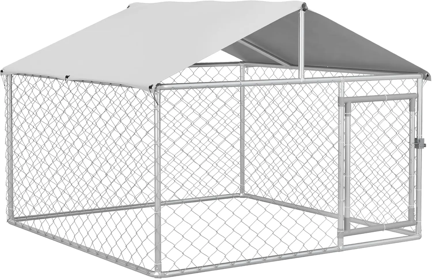Heavy Duty Outdoor Dog Kennel with Waterproof Cover, Galvanized Steel Fence for Large Breeds, Secure Lock, 6.5' x 6.5' x 5'
Heavy Duty Outdoor Dog Kennel with Waterproof Cover, Galvanized Steel Fence for Large Breeds, Secure Lock, 6.5' x 6.5' x 5'