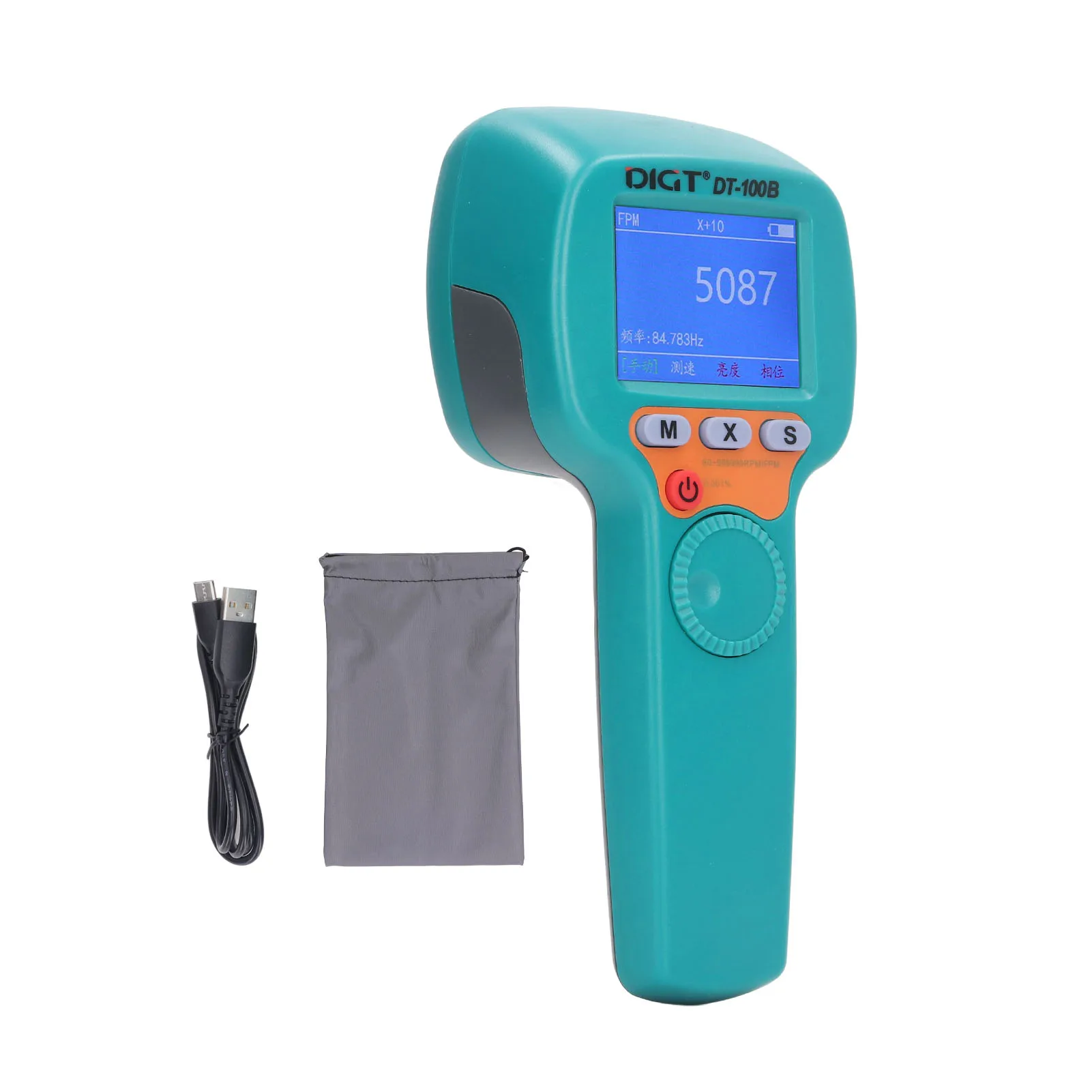 Handheld Stroboscope DT100B Rechargeable LED Flash Strobe Tachometer 1500LX 60 to 999999 RPM Speedometer 7.4V Flash Tachometer
Handheld Stroboscope DT100B Rechargeable LED Flash Strobe Tachometer 1500LX 60 to 999999 RPM Speedometer 7.4V Flash Tachometer