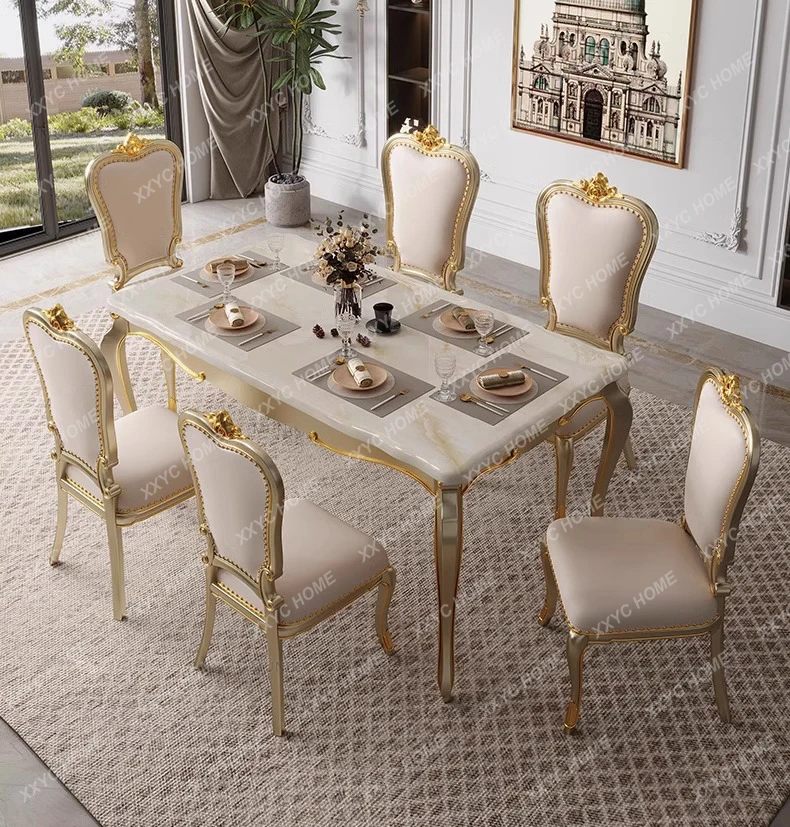 X Gold Luxury Design Dining Table Chairs Wood Marble Party Event Dining Table Living Room Mesa Para Comedor Furniture Home
X Gold Luxury Design Dining Table Chairs Wood Marble Party Event Dining Table Living Room Mesa Para Comedor Furniture Home