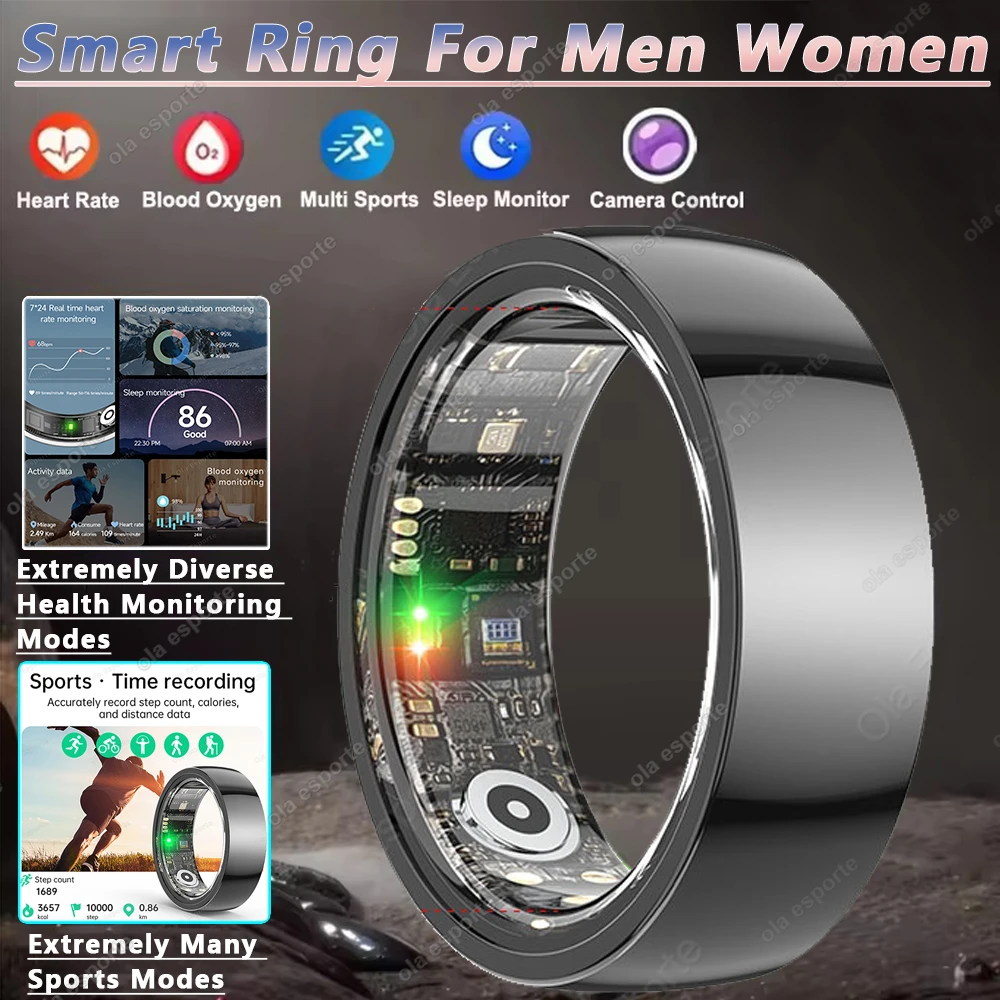 Керамическое умное кольцо для мужчин и женщин 5ATM и IP68 водонепроницаемое Bluetooth мультиспортивные режимы сердечного ритма кислорода в крови мониторинг сна SmartRing 
Керамическое умное кольцо для мужчин и женщин 5ATM и IP68 водонепроницаемое Bluetooth мультиспортивные режимы сердечного ритма кислорода в крови мониторинг сна SmartRing