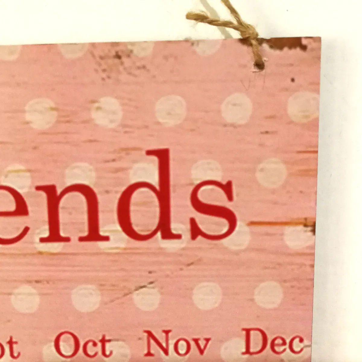 Wooden Calendar Plaque Pink 1 Plaque 25 Round Discs 25 Heart Discs 50 Iron Loops Family Friends Hanging Birthday Reminder Wall
Wooden Calendar Plaque Pink 1 Plaque 25 Round Discs 25 Heart Discs 50 Iron Loops Family Friends Hanging Birthday Reminder Wall