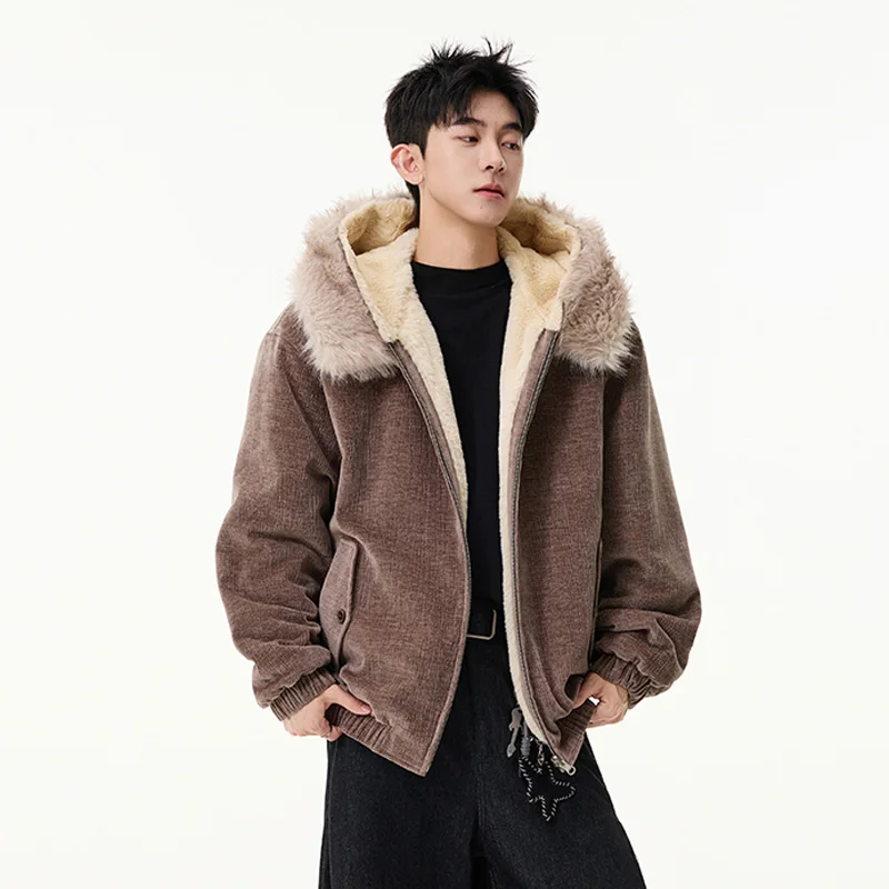 Men Winter Detachable Fur Collar Double Side Wearable Streetwear Fashion Loose Casual Vintage Hooded Jacket Boyfriend Parka Coat
Men Winter Detachable Fur Collar Double Side Wearable Streetwear Fashion Loose Casual Vintage Hooded Jacket Boyfriend Parka Coat