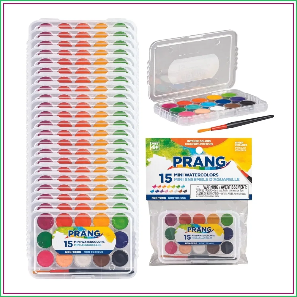 Mini Watercolor Paint Sets - Bulk Pack of 24, 15 Colors, Travel-Friendly Art Supplies for Kids
Mini Watercolor Paint Sets - Bulk Pack of 24, 15 Colors, Travel-Friendly Art Supplies for Kids