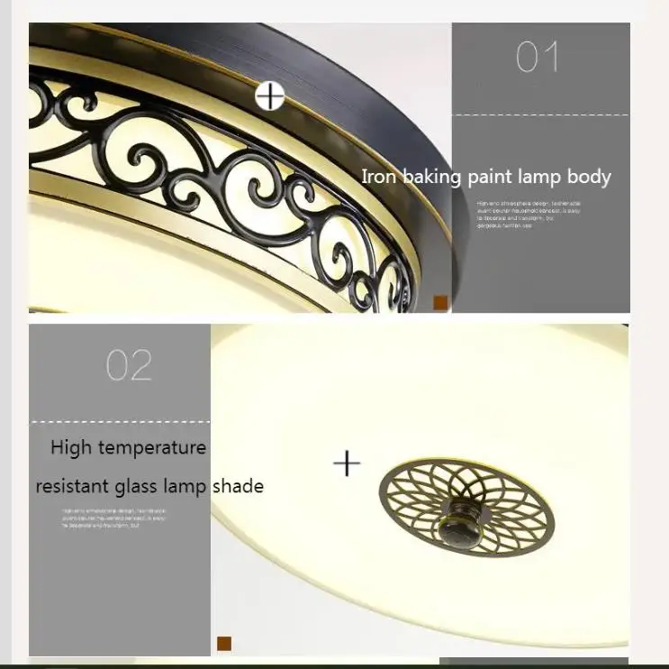 American Ceiling Lamp Balcony Porch Master Bedroom Room Living Room Round Pastoral Led Ceiling Light 
American Ceiling Lamp Balcony Porch Master Bedroom Room Living Room Round Pastoral Led Ceiling Light