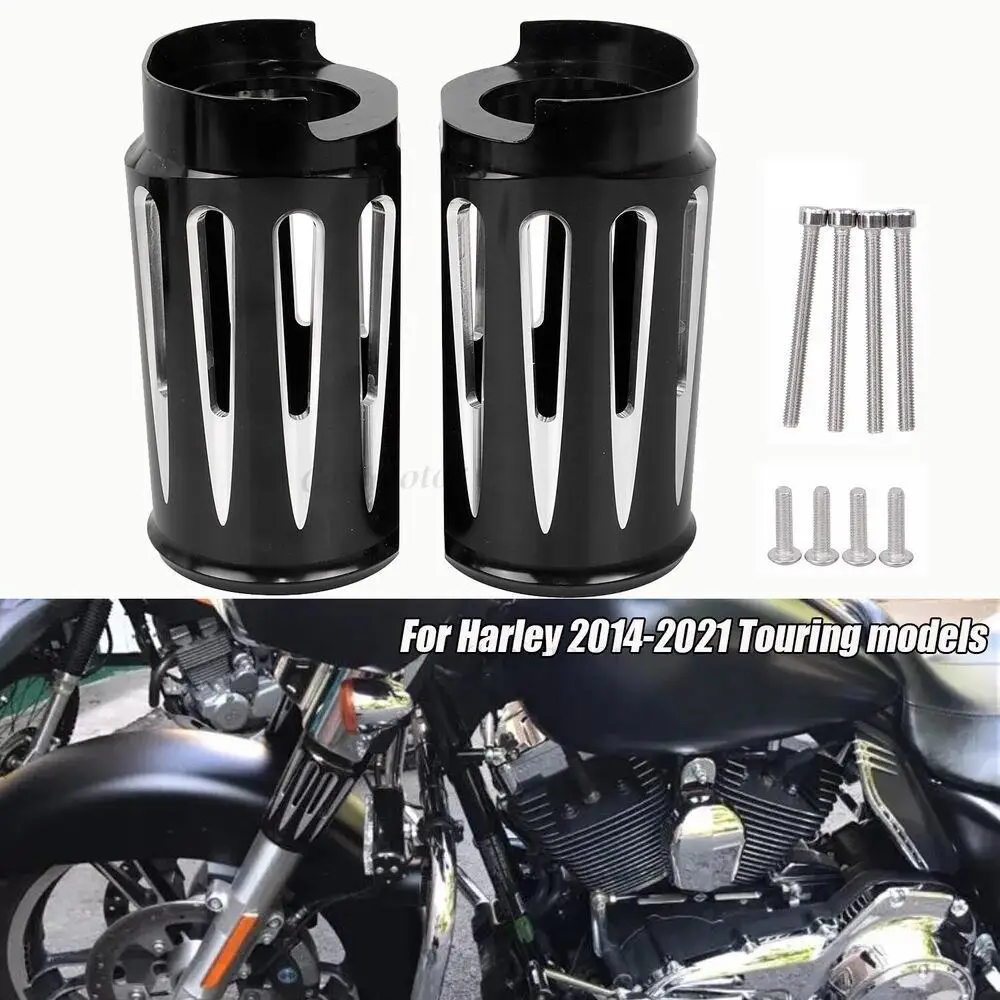 Черная крышка слайдера вилки с ЧПУ для Harley Electra Street Glide Road King FLTRX
Черная крышка слайдера вилки с ЧПУ для Harley Electra Street Glide Road King FLTRX