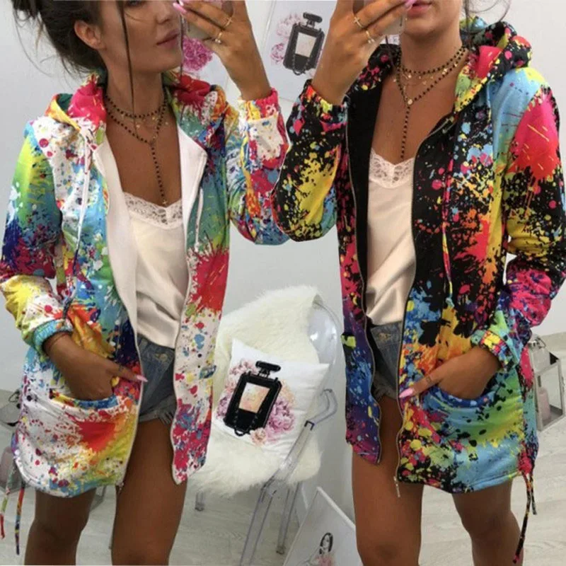 Faionable Long Sve Loose Digital Print Hoodie Jaet Mid-Length Sweatirt for Autumn And Winter Casual Women's Wear
Faionable Long Sve Loose Digital Print Hoodie Jaet Mid-Length Sweatirt for Autumn And Winter Casual Women's Wear