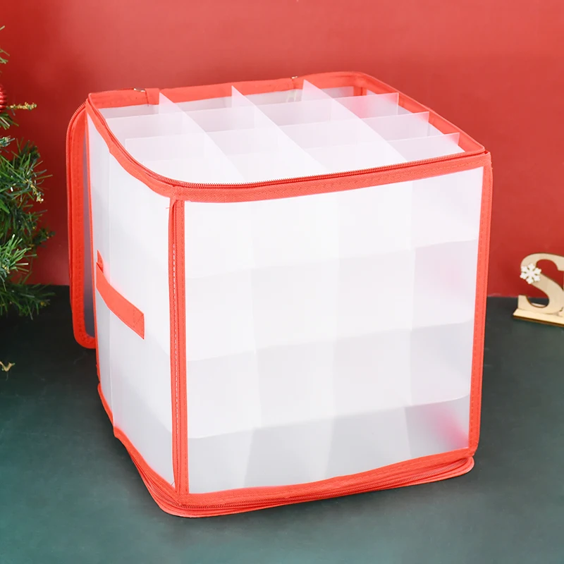 1PC Christmas Ball Storage Box PVC 64 Grid Transparent Foldable Portable Handheld Box Christmas Ornaments Storage Container 
1PC Christmas Ball Storage Box PVC 64 Grid Transparent Foldable Portable Handheld Box Christmas Ornaments Storage Container