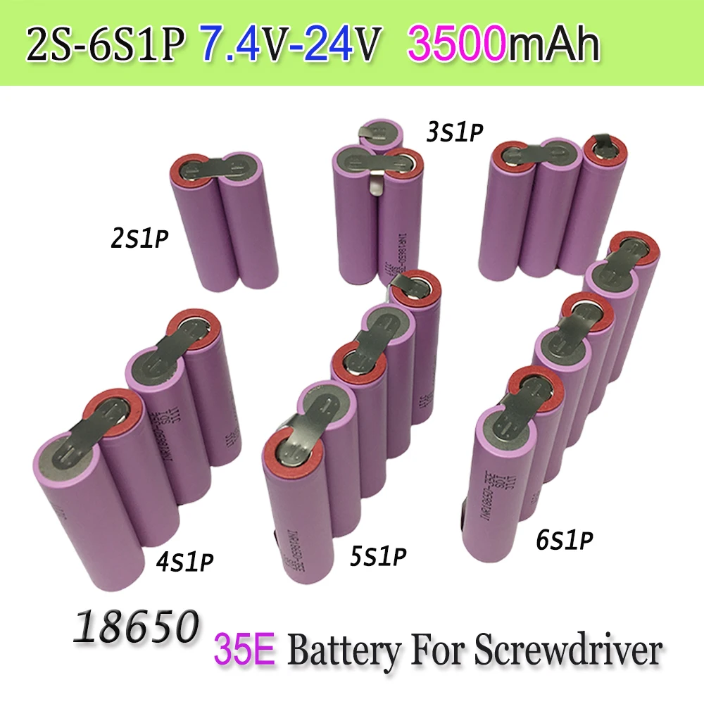18650 35E 3500mAh 20 Amps 2S 3S 4S 5S 6S/7.4V 10.8V 14.8V 18V 24V Voor Schroevendraaier Batterijen Lassen Battery
18650 35E 3500mAh 20 Amps 2S 3S 4S 5S 6S/7.4V 10.8V 14.8V 18V 24V Voor Schroevendraaier Batterijen Lassen Battery