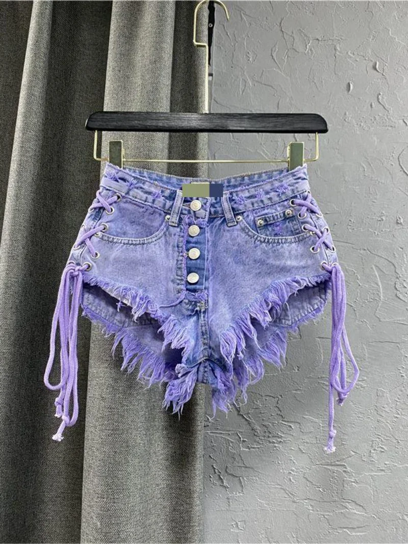 High Waist Denim Shorts Women's Summer Thin A-Line Wide Leg Trendy Frayed Slimming High Heel Knotting Sexy Girl Jeans
High Waist Denim Shorts Women's Summer Thin A-Line Wide Leg Trendy Frayed Slimming High Heel Knotting Sexy Girl Jeans