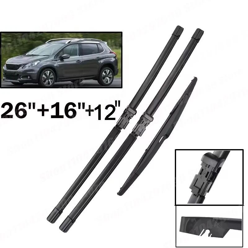 Wiper Front & Rear Wiper Blades Set For Peugeot 2008 A94 2013 - 2018 Windshield Windscreen Window Brushes 26"+16"+12"
Wiper Front & Rear Wiper Blades Set For Peugeot 2008 A94 2013 - 2018 Windshield Windscreen Window Brushes 26"+16"+12"