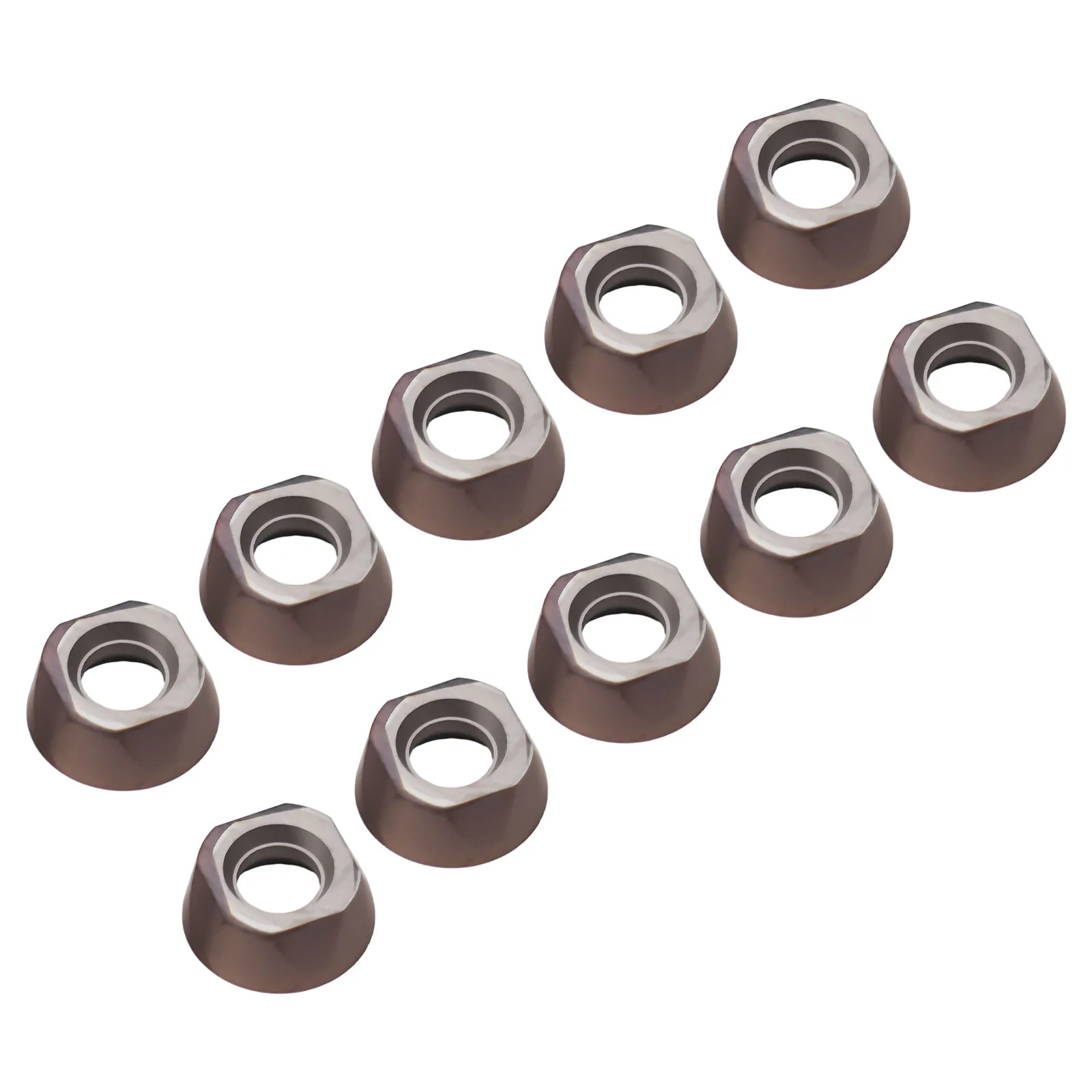 10pcs RPMT10T3MO Carbide Cutting Inserts Compatible with For CNC Lathe Tools for Steel Turning Semi-Finishing and Milling
10pcs RPMT10T3MO Carbide Cutting Inserts Compatible with For CNC Lathe Tools for Steel Turning Semi-Finishing and Milling